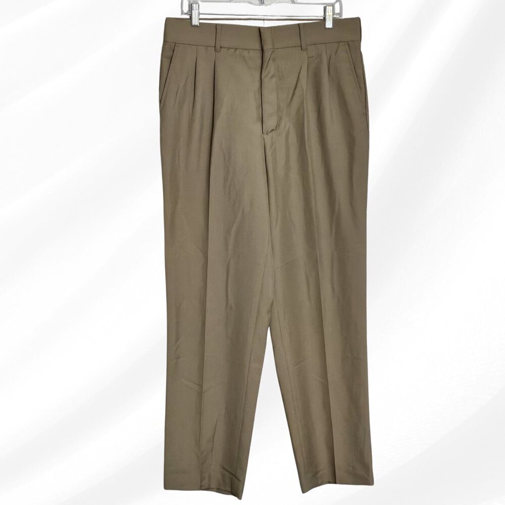 2/$20 Edwards Signature Tan Pleated Pants Size 34 Classic Fit